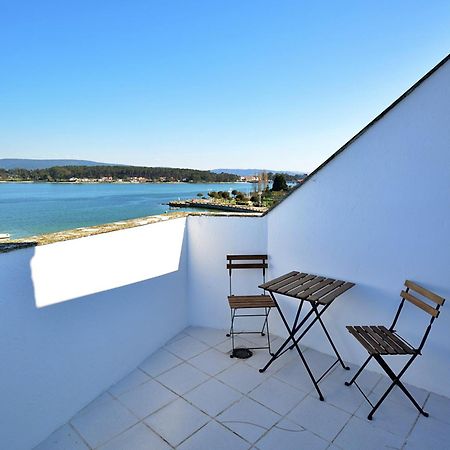 Apartamento Con Terraza Frente Al Mar En O Grove Bagian luar foto